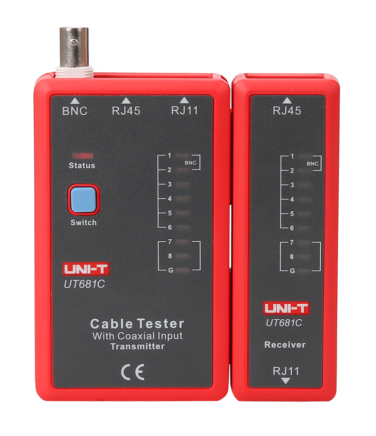 UNI-T tester καλωδίων δικτύου UT681C, RJ45/RJ11/BNC - UNI-T 95442