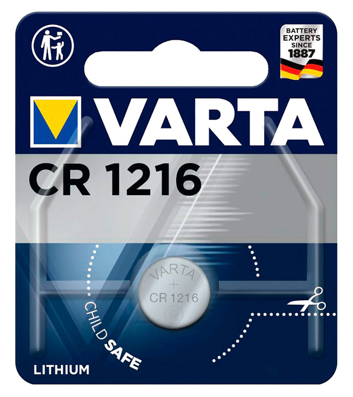 VARTA μπαταρία λιθίου CR1216, 3V, 1τμχ - VARTA 89515