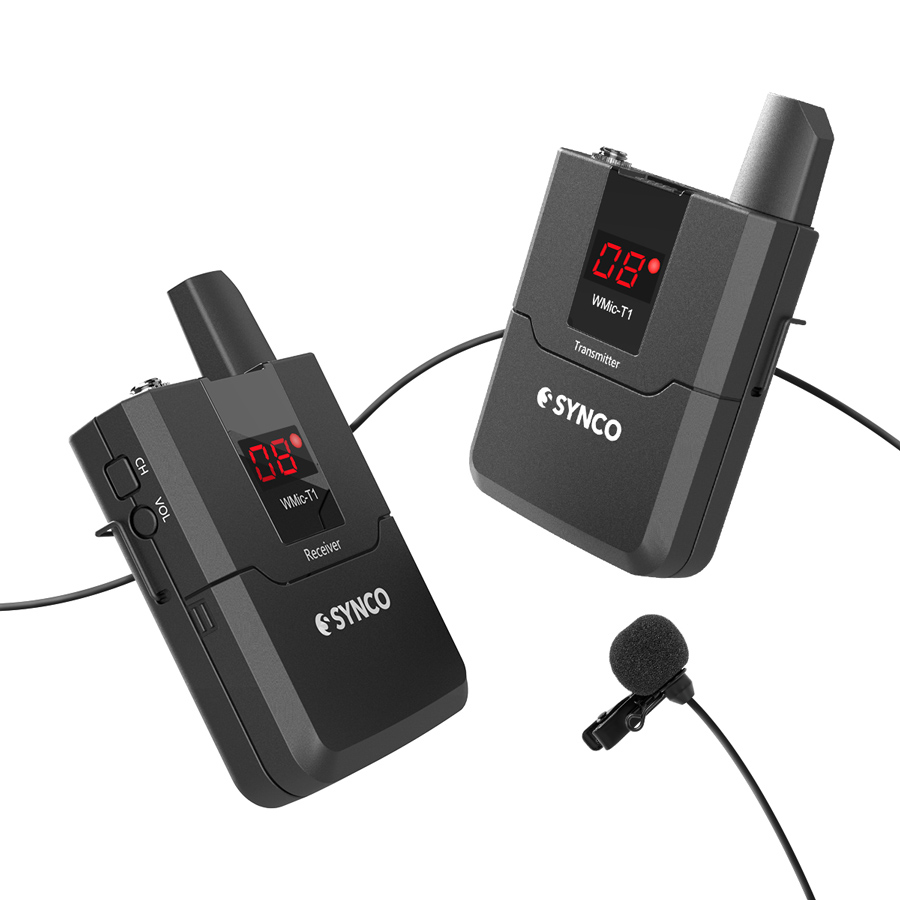 SYNCO ασύρματο μικρόφωνο Wmic-T1, ενσωματωμένο clip-on, UHF, γκρι - SYNCO 107869