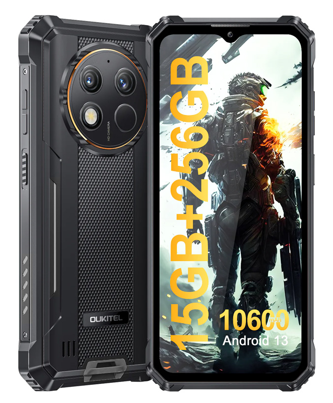 OUKITEL smartphone WP28, IP68/IP69K, 6.52", 8/256GB, 10600mAh, μαύρο - OUKITEL 110737