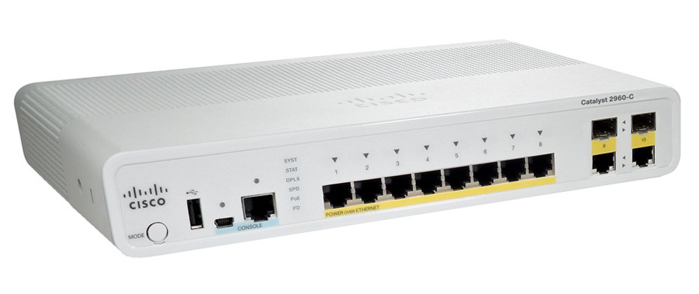 CISCO used Switch WS-C2960CG-8TC-L 8x 10/100/1000 Gigabit Ethernet ports - CISCO 115522