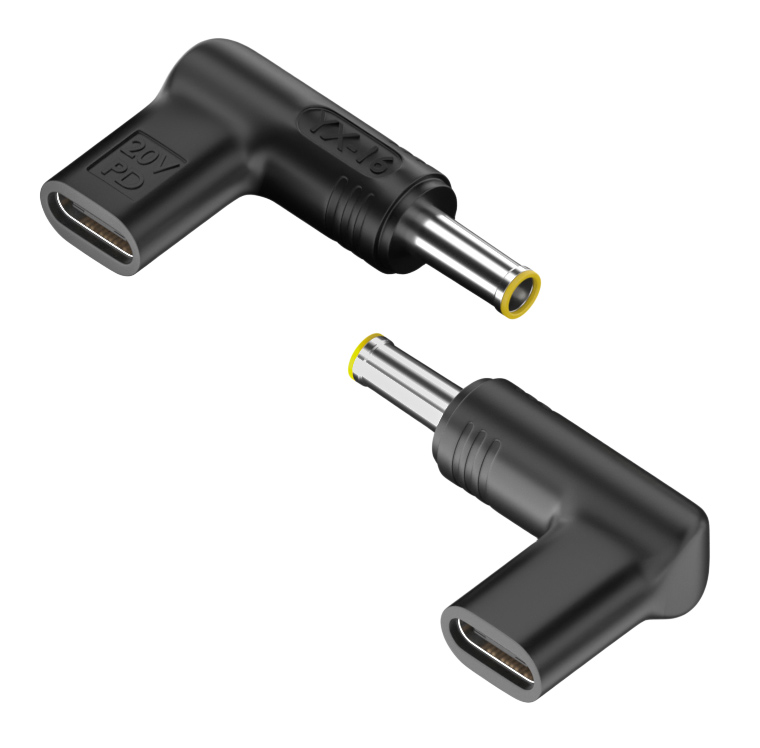 POWERTECH αντάπτορας τροφοδοσίας YX-16, USB-C σε Samsung 5.5x3mm, μαύρος - POWERTECH 110314