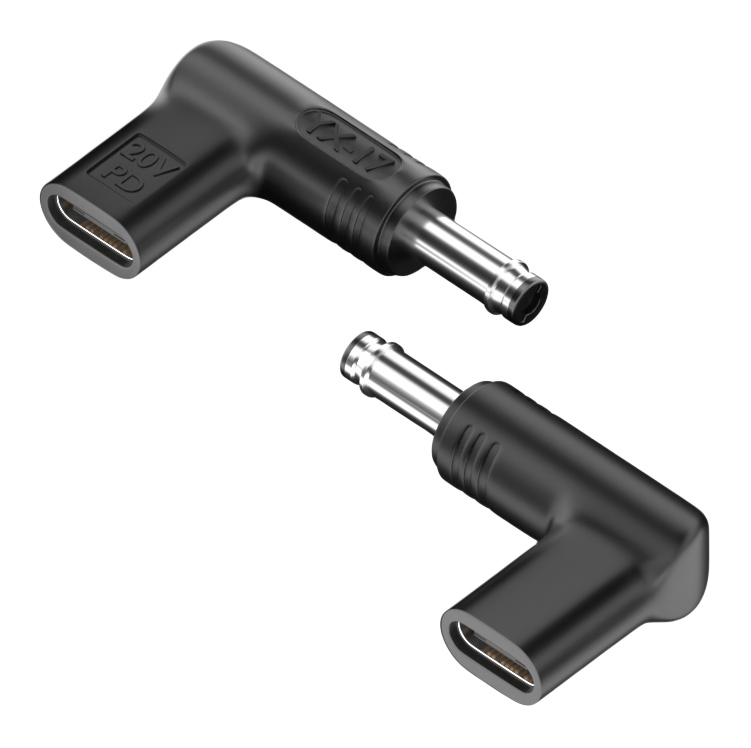 POWERTECH αντάπτορας τροφοδοσίας YX-17, USB-C σε HP 4.8x1.7mm, μαύρος - POWERTECH 110315