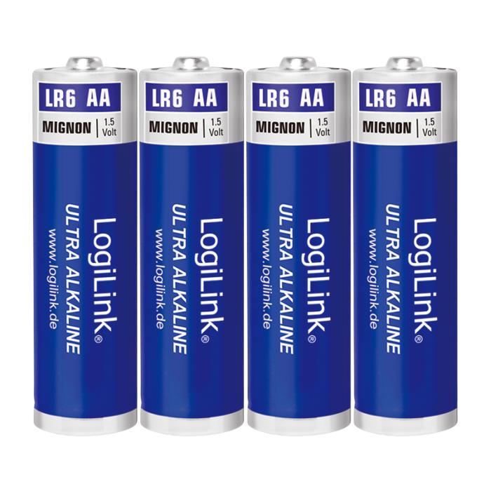 Battery AA Alkaline Logilink LR6B4 4pcs - LOGILINK DOM030621