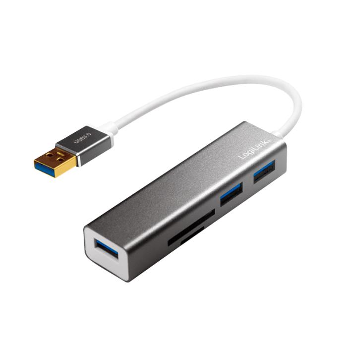 Hub USB 3.0 with Card Reader Logilink UA0306 - LOGILINK DOM030625