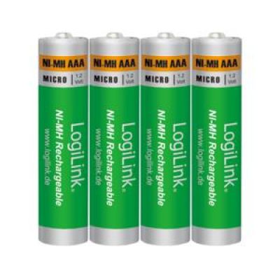 Battery NI-MH Rechargeable AAA 1.2V Logilink LR03RB4 4pcs - LOGILINK DOM030657