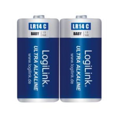 Battery Alkaline 1.5V Logilink LR14B2 2pcs - LOGILINK DOM030660
