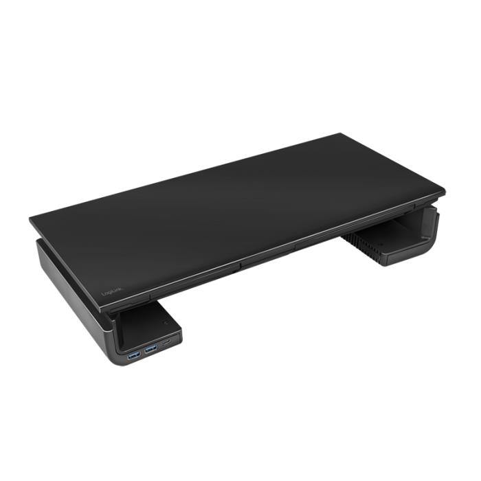 Adjustable Tabletop Monitor Riser+USB ports Logilink BP0141 - LOGILINK DOM030709