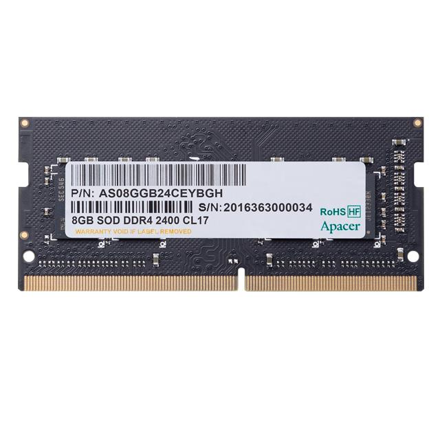Memory 8GB 2400MHz CL17 DDR4 SODIMM Apacer RP - APACER DOM110170