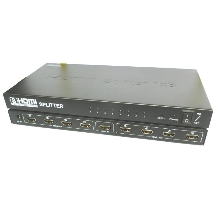 HDMI Splitter 8 Port 3d  Aculine SPL-003 - ACULINE DOM210068