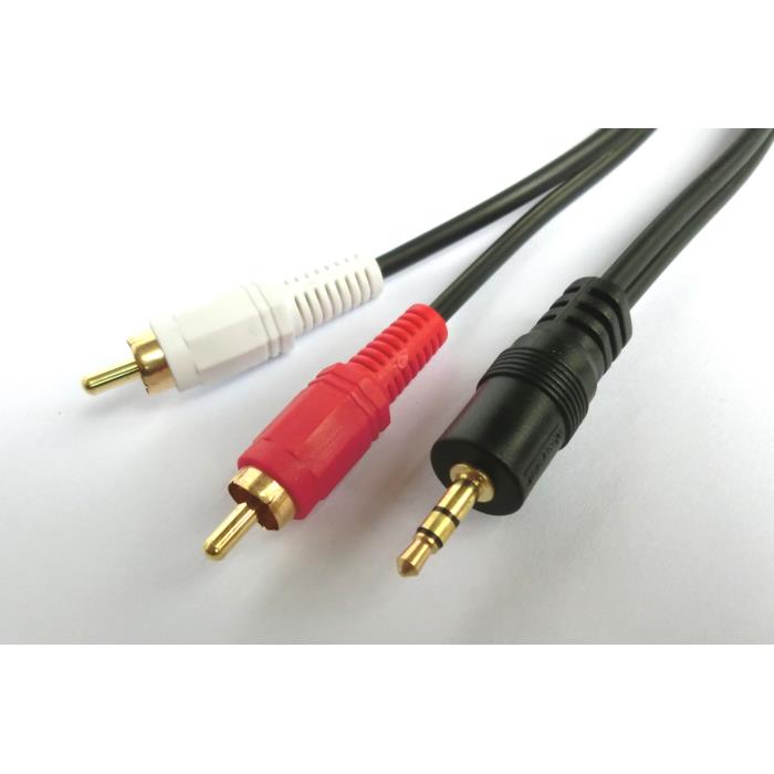 Cable Audio 3.5mm M/2xRCA M 1m Aculine AU-011 - ACULINE DOM210106