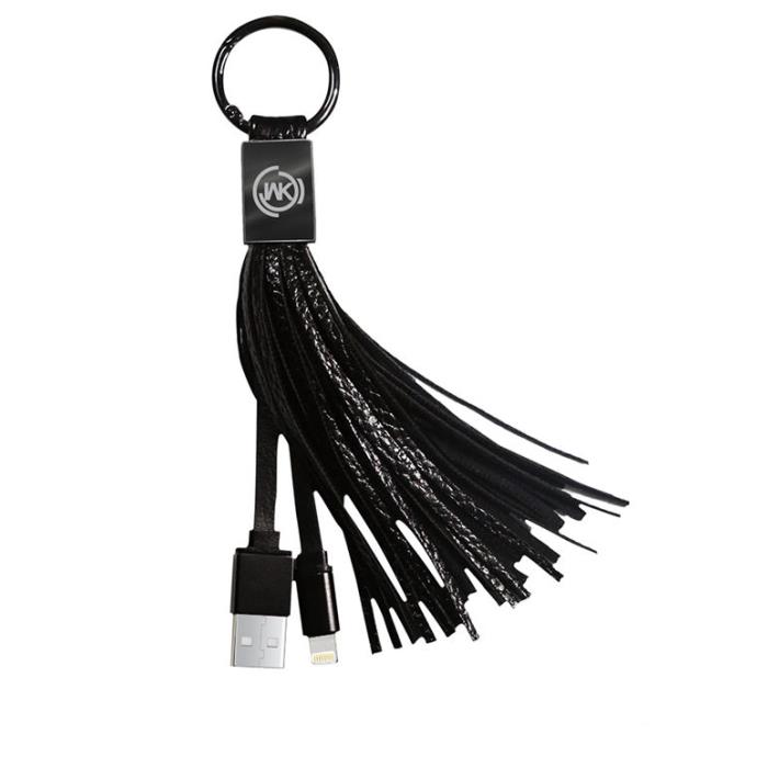 Tassels Ring Cable WK Micro  WDC-011 Black 2.1A - DOM250277
