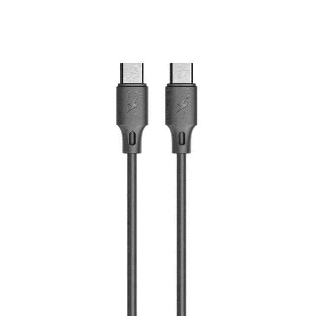Charging Cable WK TYPE-C/TYPE-C Black 1m Full Speed WDC-106 3A - DOM250521