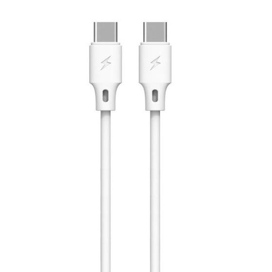 Charging Cable WK TYPE-C/TYPE-C White 1m Full Speed WDC-106 3A - DOM250522