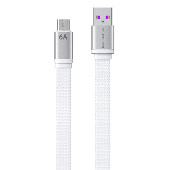 Charging Cable WK Micro White 1,5m WDC-156 6A - DOM250625