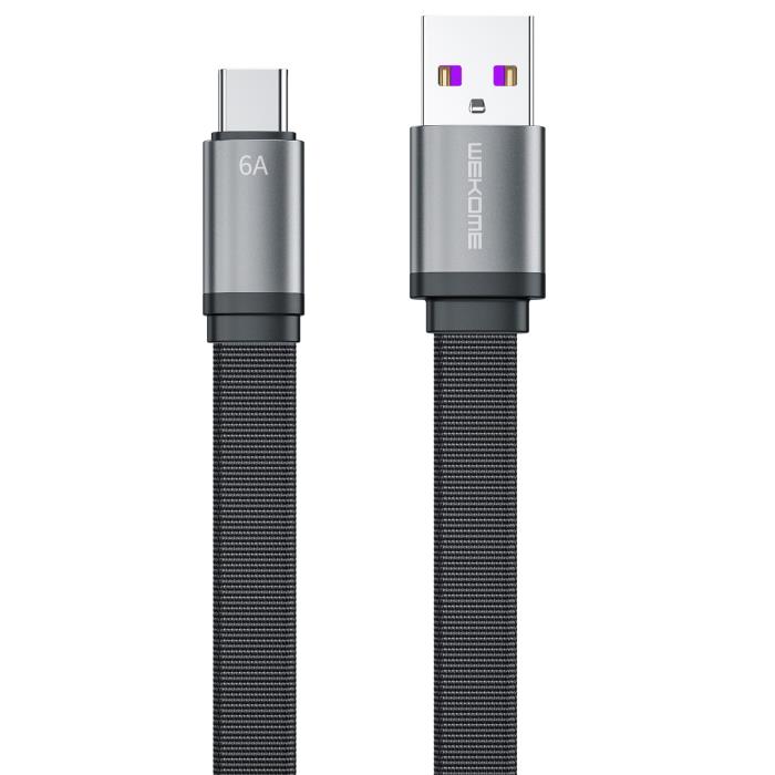 Charging Cable WK TYPE-C Black 1,5m WDC-156 6A - DOM250628