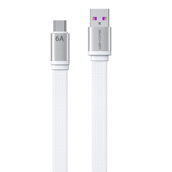 Charging Cable WK TYPE-C White 1,5m WDC-156 6A - DOM250629