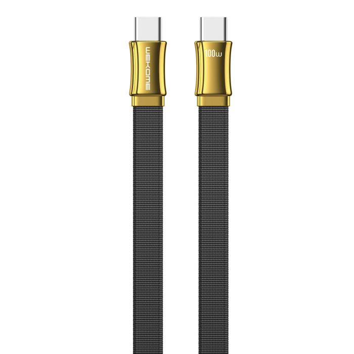 Charging Cable WK 100W TYPE-C/TYPE-C Black 1,2m WDC-148 5A - DOM250630