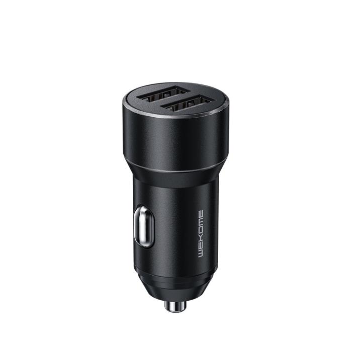 Car Charger WK 15W Dual USB 3.1A Toury Black WP-C36 - DOM250653