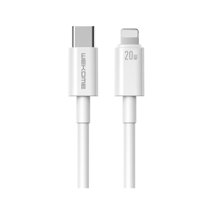 Charging Cable WK 20W PD TYPE-C/i6 White 1m WDC-168 6A - DOM250673