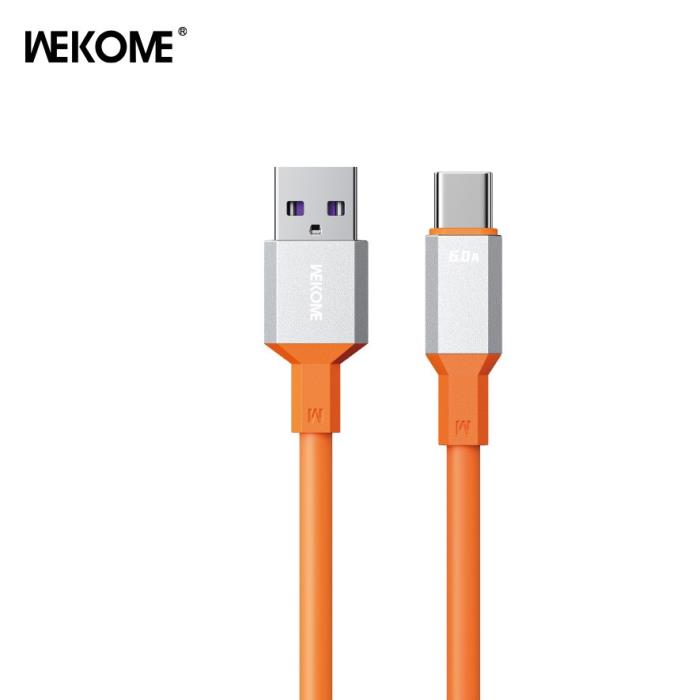 Charging Cable WK TYPE-C Tint II Orange 1,2m WDC-17a 6A - DOM250764