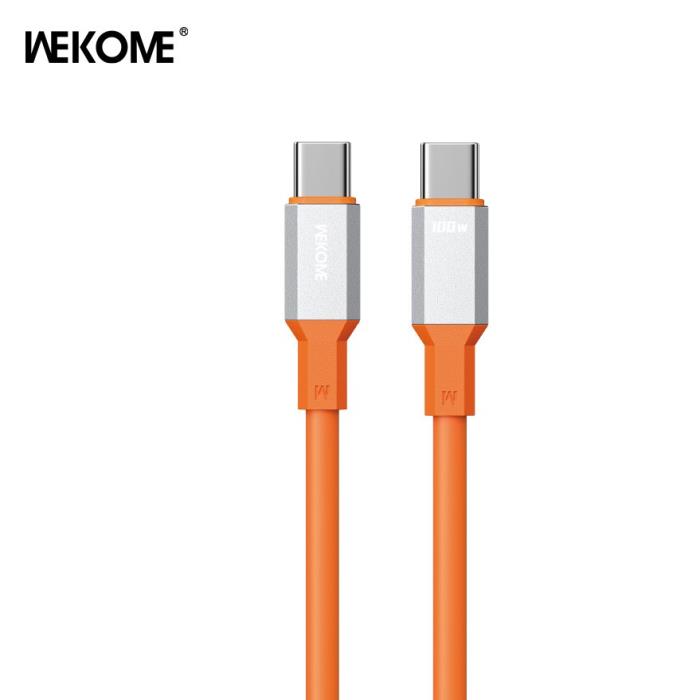 Charging Cable WK 100W TYPE-C/TYPE-C Tint II Orange 1,2m WDC-17 - DOM250767