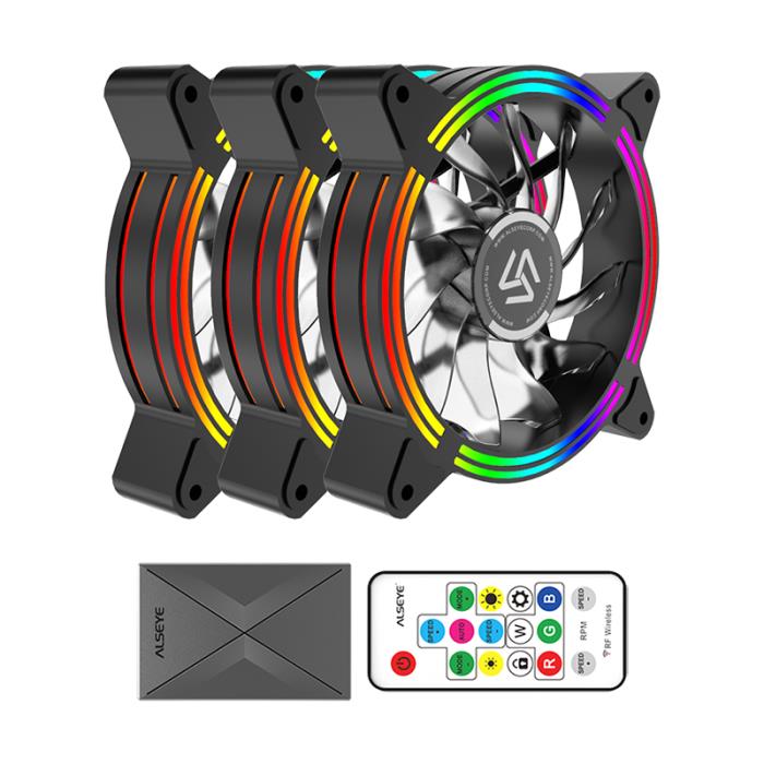 Case Cooler 12cm RGB-Fan x3 kit Alseye HALO 4.0 - ALSEYE DOM320014