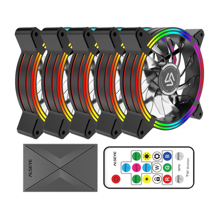 Case Cooler 12cm RGB-Fan x5 kit Alseye HALO 4.0 - ALSEYE DOM320015