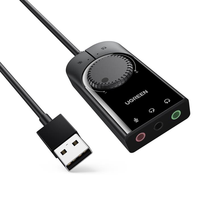 Soundcard USB 2.0 UGREEN CM129 Black 40964 - DOM340053