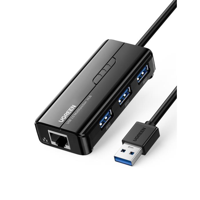 Hub USB 3.0 with Gigabit Adapter UGREEN Black 20265 - DOM340058