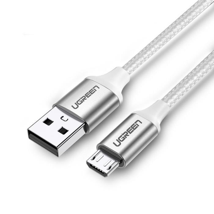 Charging Cable UGREEN US290 Micro Silver 1m 60151 2A - DOM340088