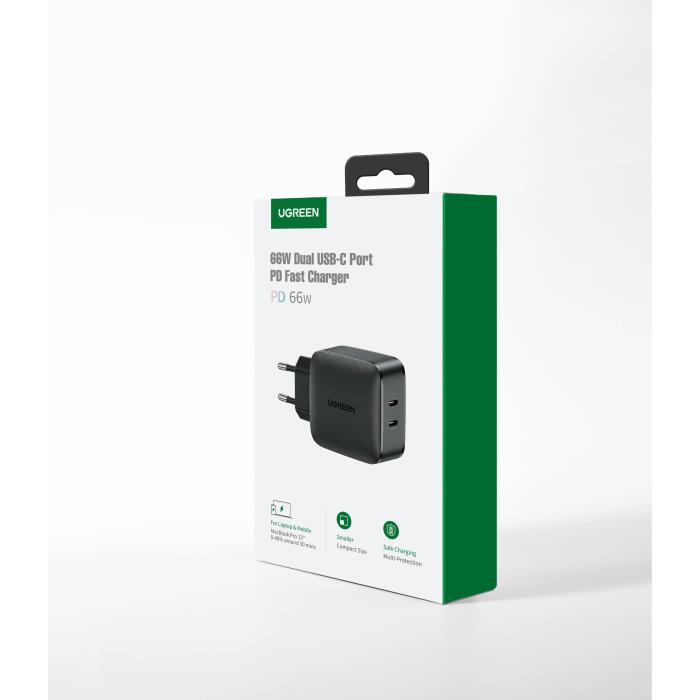 Charger UGREEN CD216 66W Dual PD Black 70867 - DOM340115