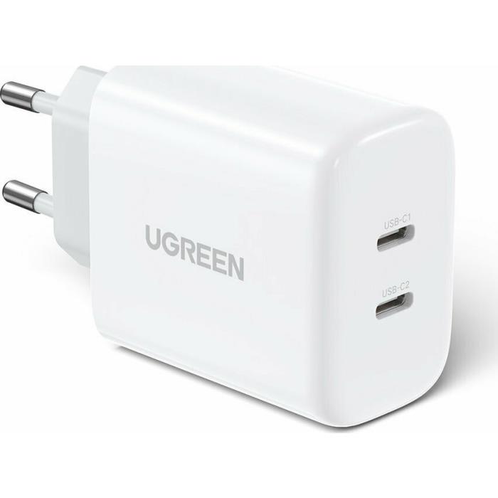Charger UGREEN CD243 40W Dual PD White 10343 - DOM340292