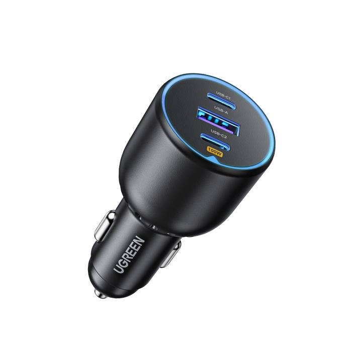 Car Charger UGREEN 130W PD3.0+QC4.0 Black 90413 - DOM340388