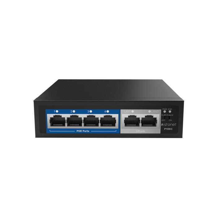 Fast Ethernet 6port Switch PoE Stonet P106C - STONET DOM350009