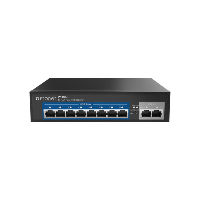 Fast Ethernet 10port Switch PoE Stonet P110C - STONET DOM350010