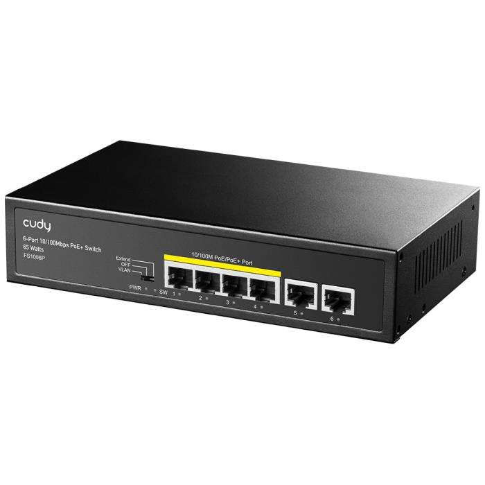Fast Ethernet 6port Switch PoE Cudy FS1006P - CUDY DOM370026