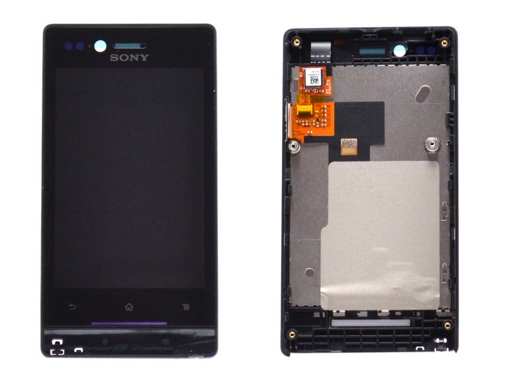Γνήσια Οθόνη &amp; Μηχανισμός Αφής Sony Xperia Miro Μαύρο 124AFM00000