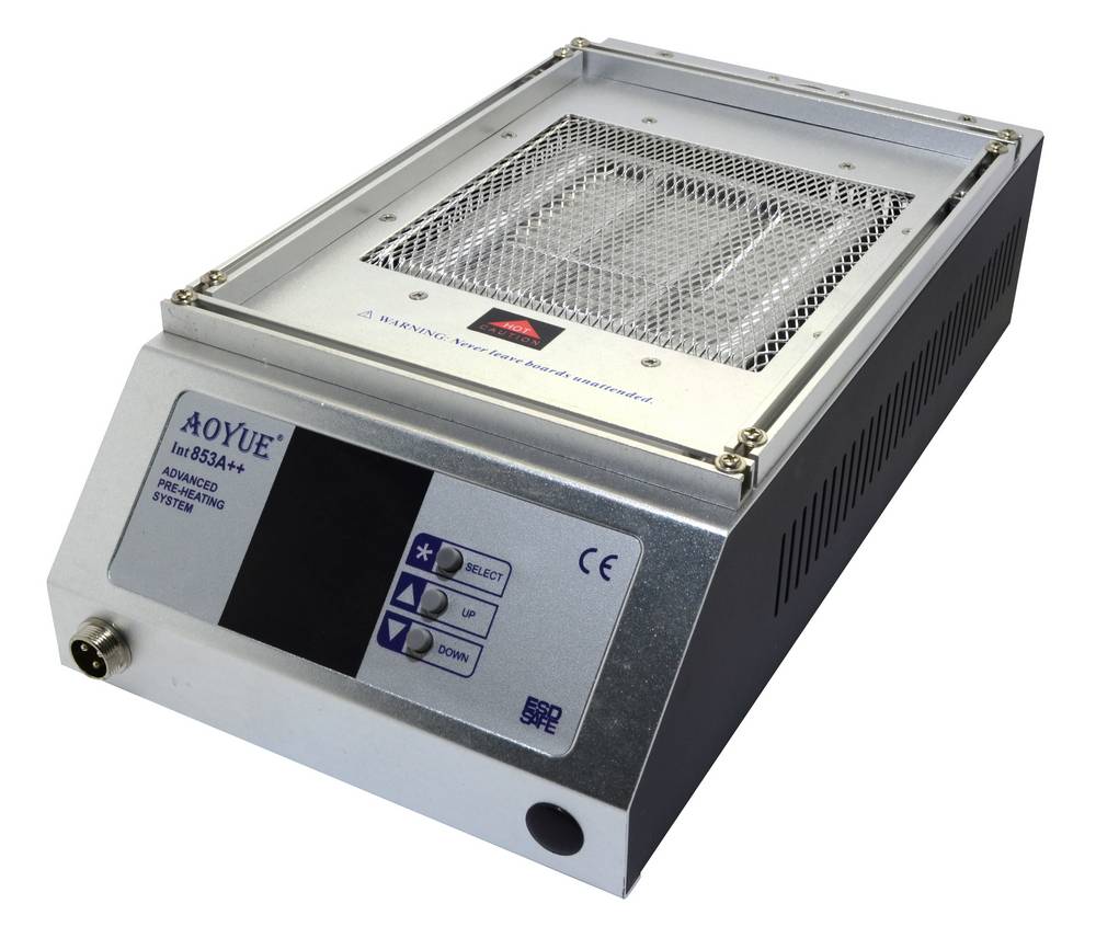 Προθερμαντήρας Aoyue Int853A++ 500W με Ένδειξη και Ρύθμιση Θερμοκρασίας 80° - 380° (19 cm x 15.5 cm x 26.5 cm)