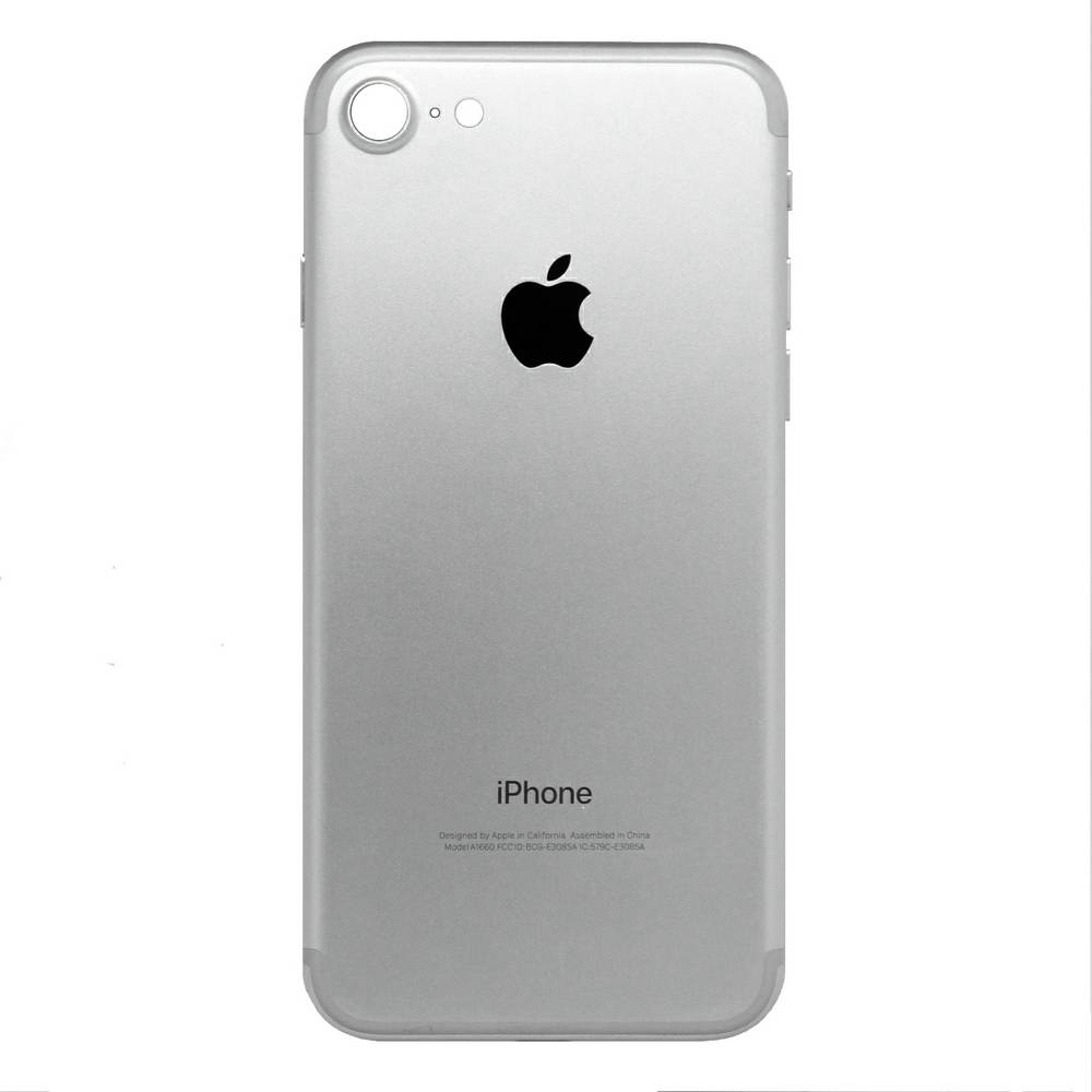 Καπάκι Μπαταρίας με Πλαίσιο για Apple iPhone 7 Ασημί με Τζαμάκι Κάμερας, Θύρα SIM και Εξωτερικά Πλήκτρα OEM Type A