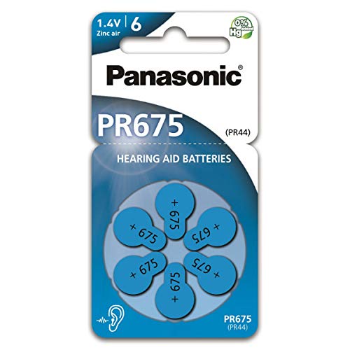 Μπαταρίες Ακουστικών Βαρηκοΐας Panasonic PR675 1.4V Τεμ. 6