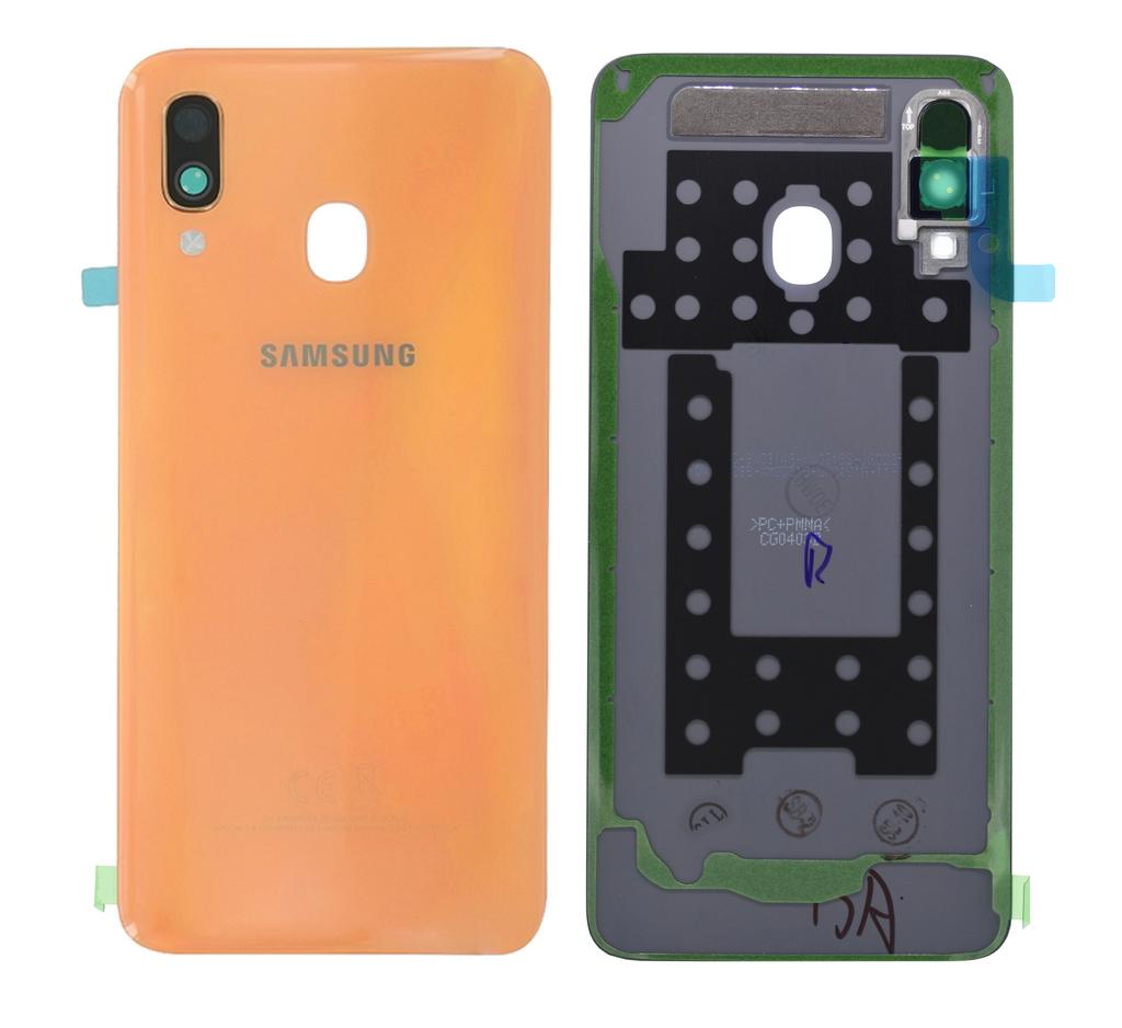 Καπάκι Μπαταρίας Samsung SM-A405F Galaxy A40 Πορτοκαλί-Κοραλί Original GH82-19406D