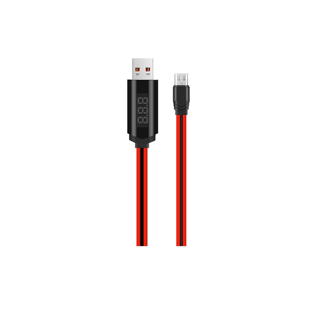 Καλώδιο σύνδεσης Hoco U29 LED Display USB σε Micro-USB 2.0A Fast Charging Κόκκινο 1m