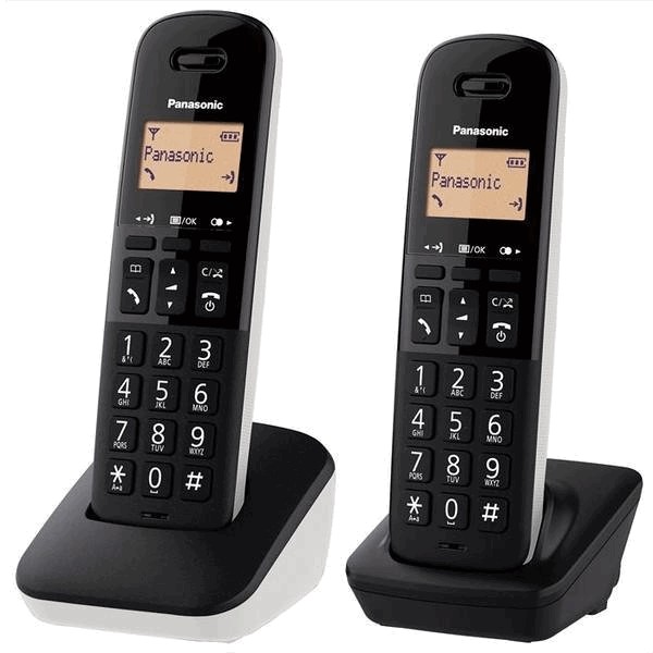 Ασύρματο Ψηφιακό Τηλέφωνο Panasonic KX-TGB612JTW Duo Μαύρο Λευκό