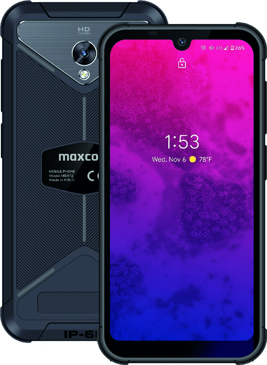 Maxcom MS572 (Dual Sim) LTE 5.7" NFC Android 9, 1520x720 IPS Quad Core 1.8 GHz 3GB/32GB IP68 και MIL Μαύρο