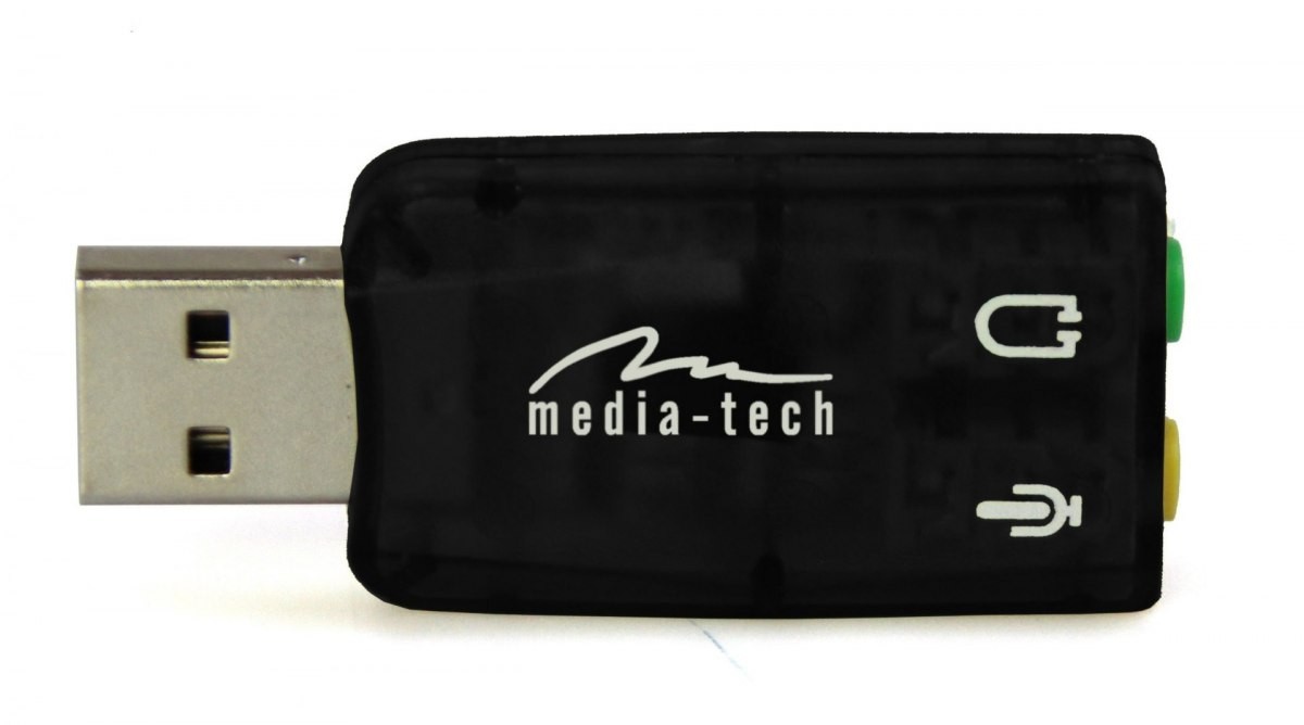 Εξωτερική Κάρτα Ήχου Media-Tech MT5101 2X3.5mm Θηλυκό σε USB 5.1 Αρσενικό Μαύρο