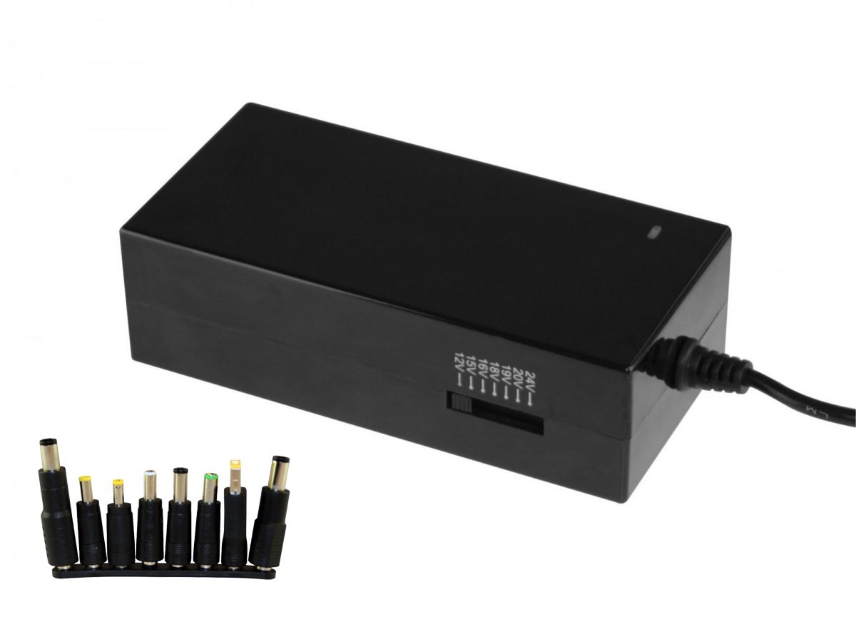Μετασχηματιστής - Φορτιστής Media-Tech MT6269 Universal 3,75A, 80W με 8 Τύπους Βύσματος Μαύρος για Tablet &amp; Άλλες Συσκευές