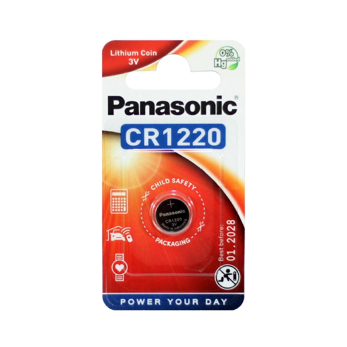 Buttoncell Lithium Panasonic CR1220 Τεμ. 1