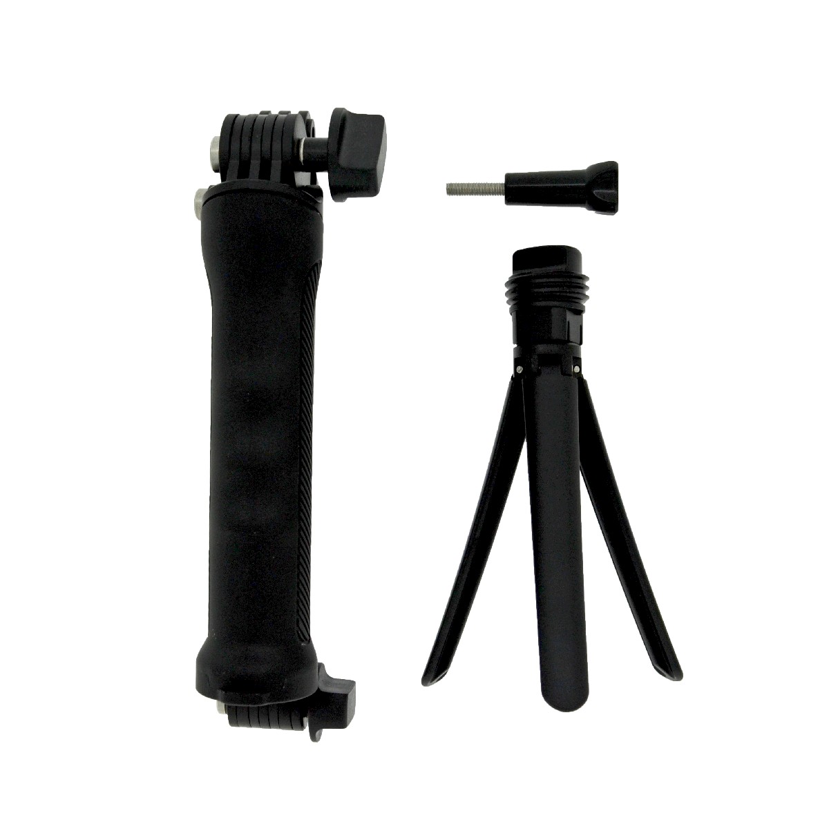 Selfie Stick Monopod LEDISTAR LDX-P4 3-Way για GoPro και Φωτογραφικές Μηχανές Πτυσσόμενο Μαύρο (Μήκος Κονταριού 18cm, Μήκος Ανοίγματος 51cm)