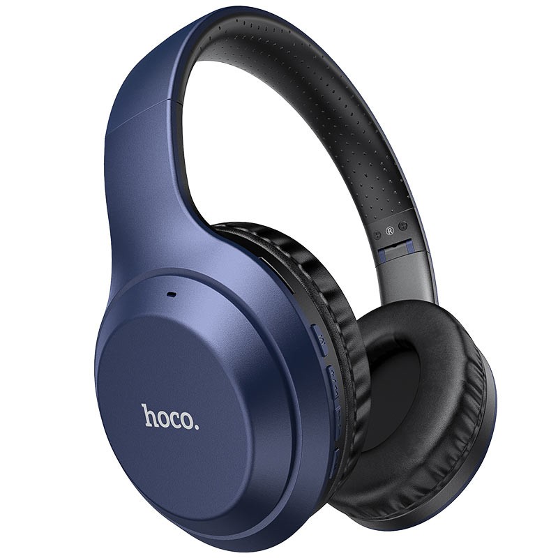 Wireless Ακουστικά Stereo Hoco W30 Fun Μove V5.0 Μπλε με Μικρόφωνο, υποδοχή Micro SD, AUX &amp; Πλήκτρα Ελέγχου